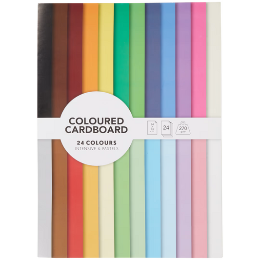 Gekleurd kartonblok (24 vellen) - GEKA